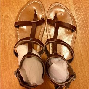 K jacques St tropez made in france leather sandals